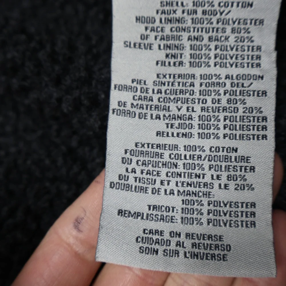 Levis Jacket Men XXL Black Canvas Sherpa Lined Hooded Rugged Work Field Full Zip